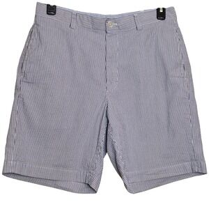 Brooks Brothers‎ Mens 34 Seersucker Shorts Striped Flat Front Cotton Casual